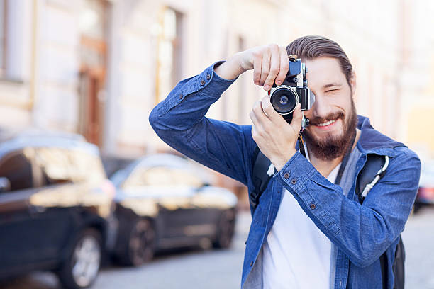 istock Attractive young guy is traveling in town 492101286