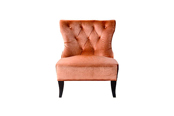 istock vintage orange chair isolated on white background 492101846
