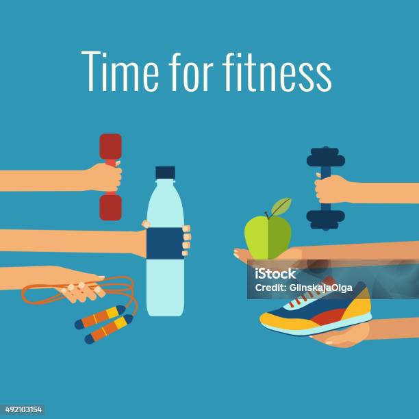 Fitness Concept Stock Illustration - Download Image Now - 2015, Abstract, Achievement