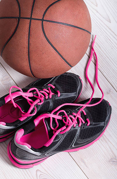 istock Basket sneakers and ball 492103696