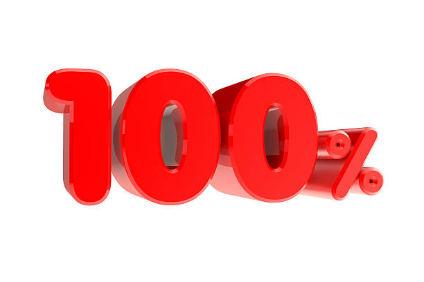 istock word 100 percent 3d rendering on white background 492107150