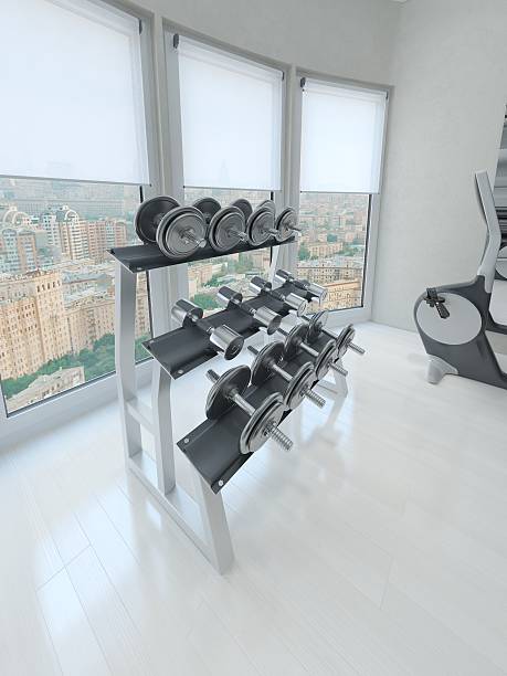 istock Dumbbell rack in gym 492119130