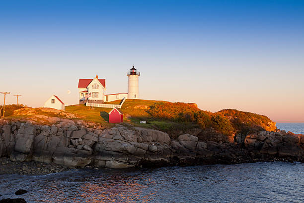 istock Cape Neddick (Nubble) Lighthouse at sunset, York, Maine, USA. 492119622