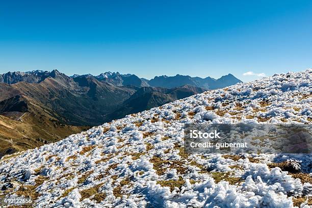 Frost On The Slopes Stock Photo - Download Image Now - 2015, Autumn, Blue