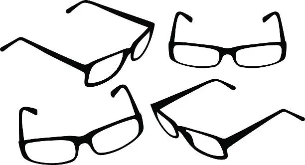 Vector illustration of set of spectacles