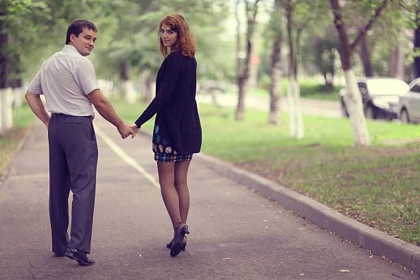 istock Autumn couple love walk 492125848