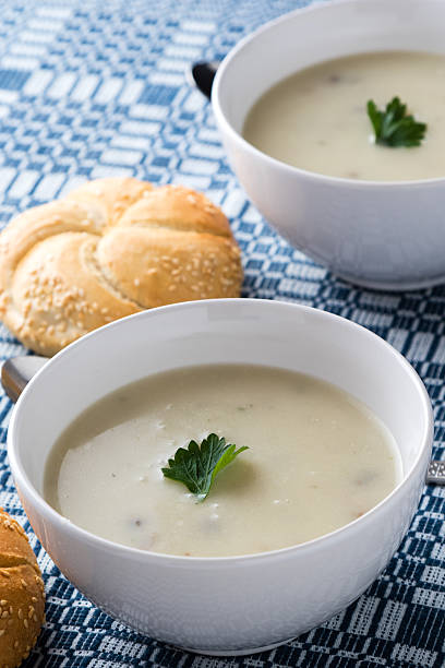 istock champignon soup in white bowl 492128060
