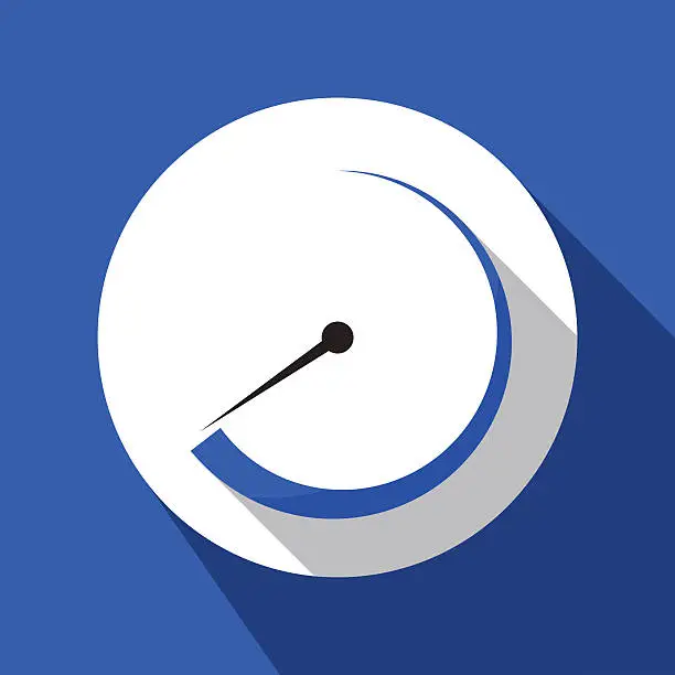 Vector illustration of blue information icon - dial symbol