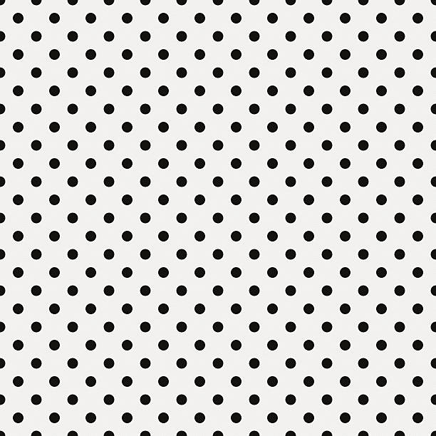 Seamless white paper with black dots stock photo