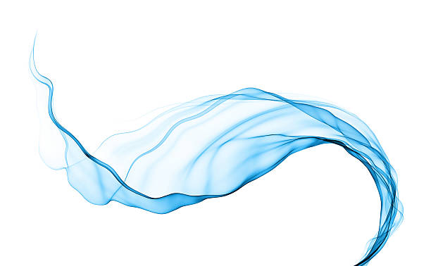 istock abstract blue waving smoke ribbon 492131834