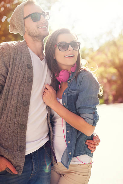 istock Fashion couple in sunny day 492144237