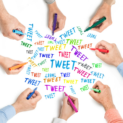 People Tweeting Stock Photo - Download Image Now - Alphabet, Blogging