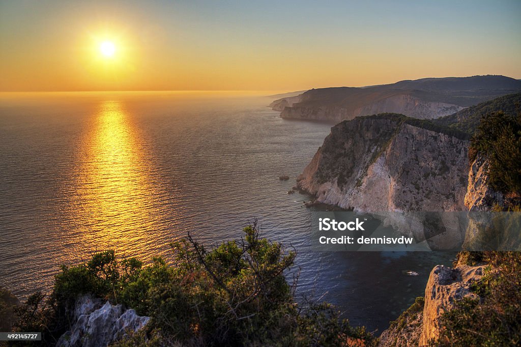 Griechische Sonnenuntergang - Lizenzfrei Abenddämmerung Stock-Foto