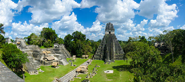 istock Panorama Tikal  Ruins and pyramids 492145893