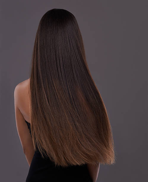 keine split endet hier! - hair care straight hair hairstyle long hair stock-fotos und bilder