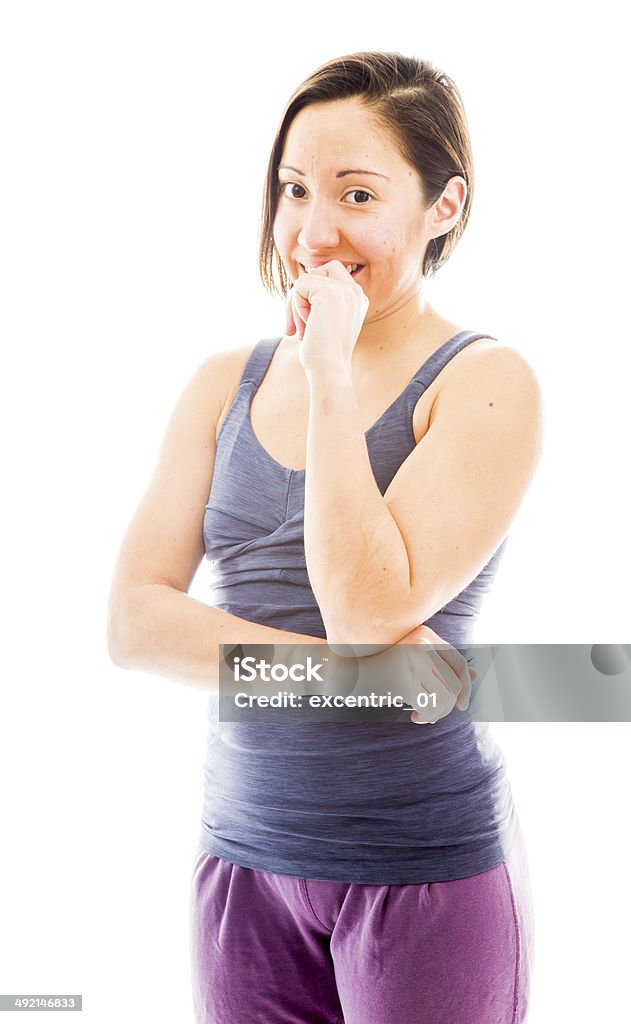 Retrato de jovem mulher, Morder as unhas - Royalty-free 20-24 Anos Foto de stock