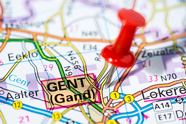 istock European cities on map series: Gent 492147033