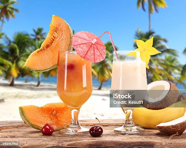 Summer Drinks On The Beach Stock Photo - Download Image Now - Alcohol - Drink, Beach, Cachaça