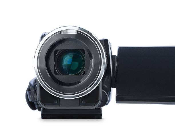 �デジタルビデオカメラ白背景 - lens camera video television camera ストックフォトと画像