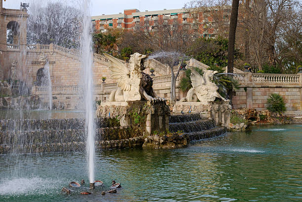 istock Fountain in city park. Barcelona. Spain 492150239