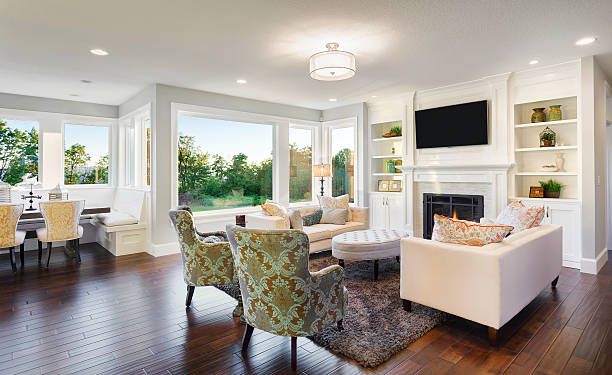 istock Living Room in Luxury Home 492150967