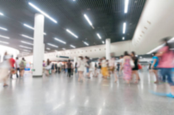 istock Blurred image of people in the airport 492151948