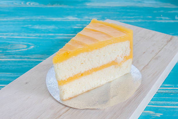 orange cake on wood
