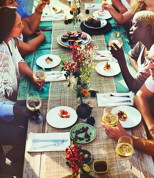 Diverse Friends People Group Eating Food Concept