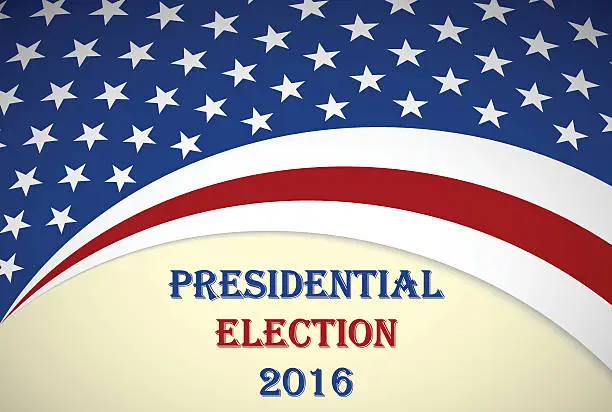 Vector illustration of USA 2016 Presidential election poster