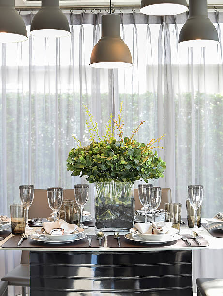 istock elegant table set in modern style dining room interior 492160916