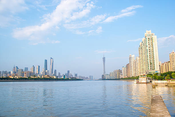 istock skyline of Guangzhou, around the central axis 492187140