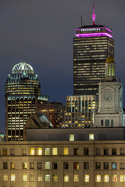 The Prudential Building In Boston New York City, USA - September 10, 2015: The Prudential Building is part of the Prudential Centre complex in Boston The building, a currently stands as the 2nd-tallest building in Boston boston prudential building stock pictures, royalty-free photos & images