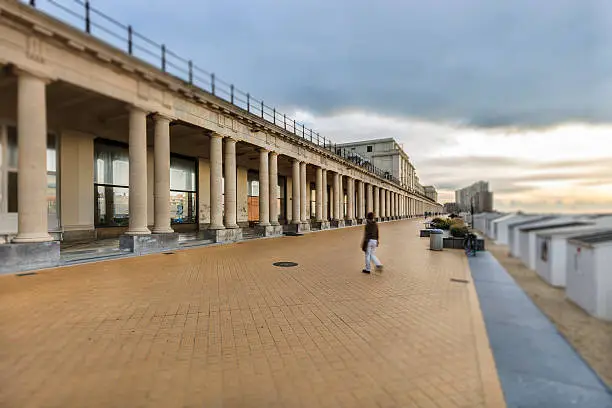 The Royal Galleries are a long neoclassical arcade overlooking the beach, constructed between 1902 and 1906 on the orders of King Leopold II of Belgium. They are one of the landmarks of Ostend, Flanders, Belgium.