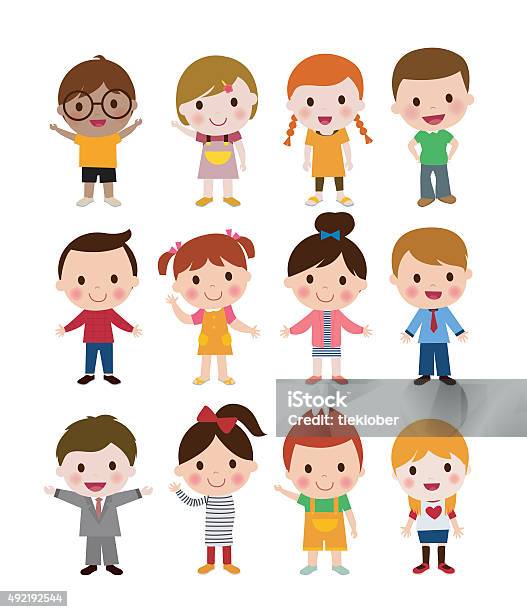 Girls And Boys Stock Illustration - Download Image Now - Baby Girls, Boys, Girls