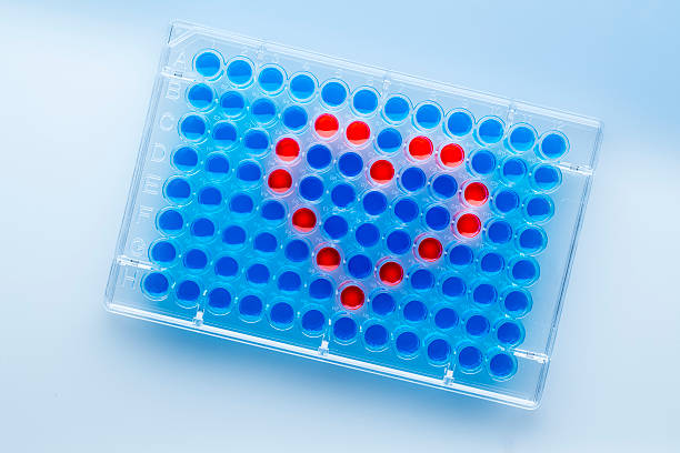 prueba médica-corazón - microarray fotografías e imágenes de stock