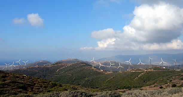 wind farm, tarifa, españa - cadiz province fotografías e imágenes de stock