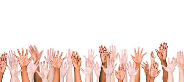 istock Group of Multiethnic People's Arms Outstretched 492194963