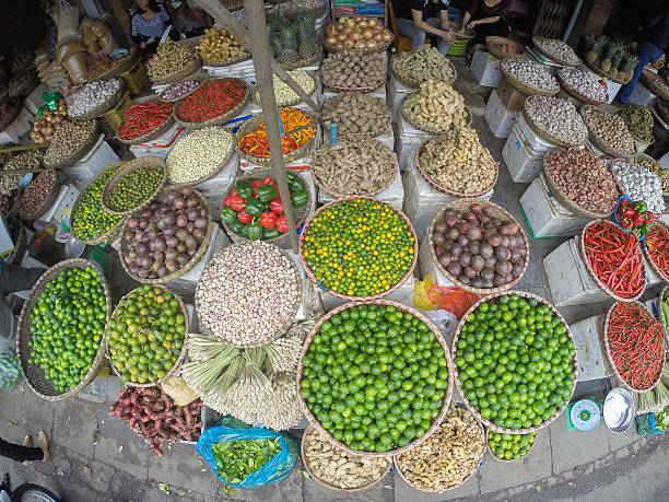 istock Fruits and vegetables at asian market 492196000