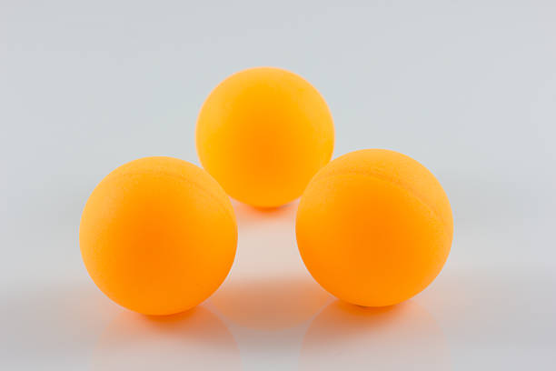 istock Table tennis orange ball isolated 492196997