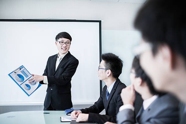 istock Business man making a presentation at the office 492197540