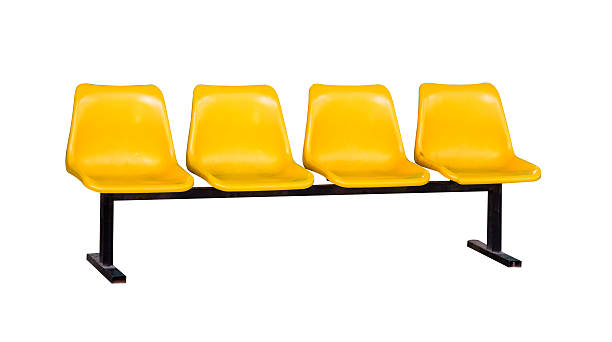 istock The chair yellow color on white isolate background with clipping. 492197752