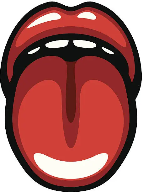 Vector illustration of Sticking Out Tongue