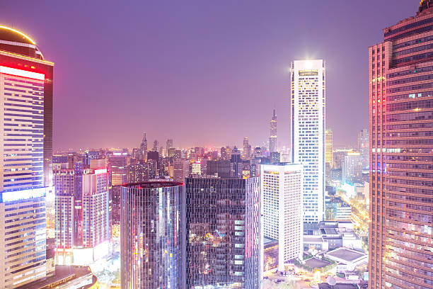 istock view of modern city at twilight night 492198563
