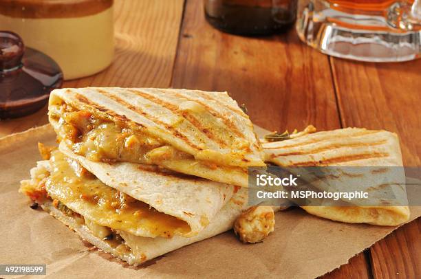 Chicken Quesadillas Stock Photo - Download Image Now - Quesadilla, Chicken Meat, Cheese