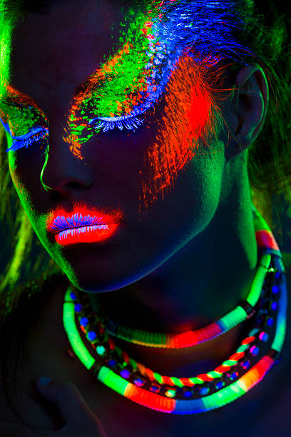 istock Women Portrait in Ultraviolet Light 492199235