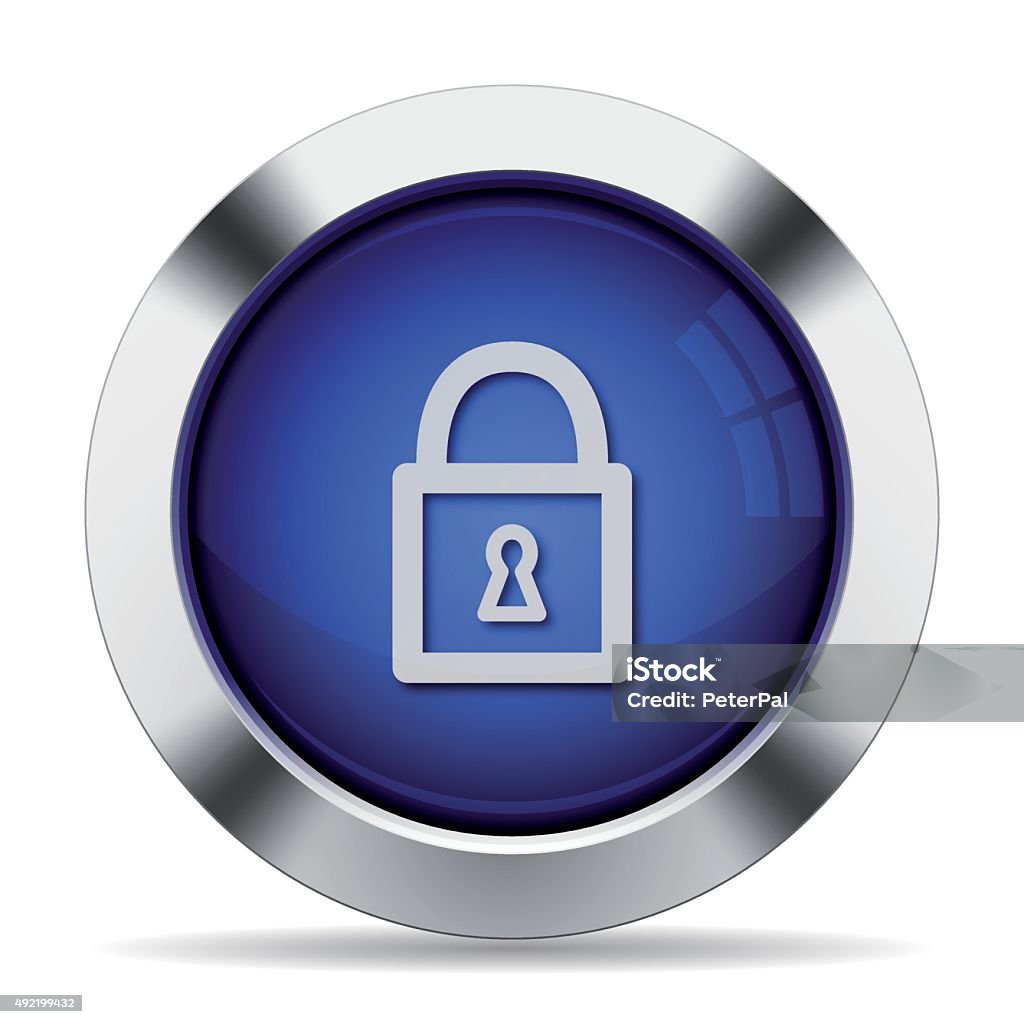 Lock Button Stock Illustration - Download Image Now - 2015, At The Edge ...