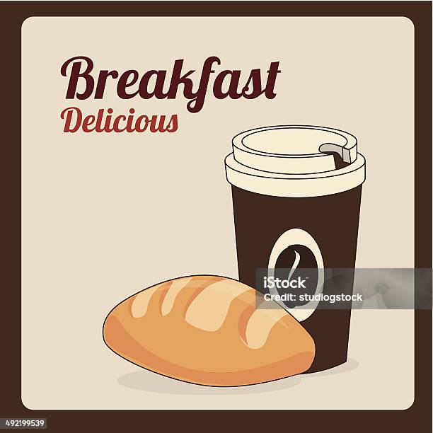 Breakfast Stock Illustration - Download Image Now - Bread, Breakfast, Cappuccino