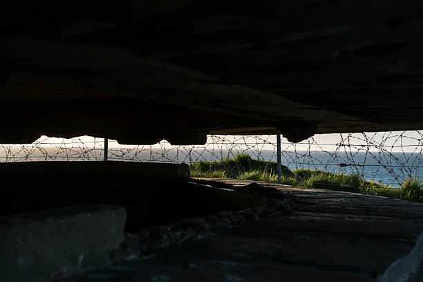 istock View from German bunker at Pointe du Hoc, Normandy, France 492199657