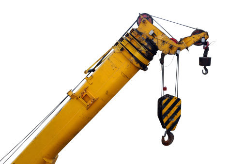 Isolated crane with clipping path