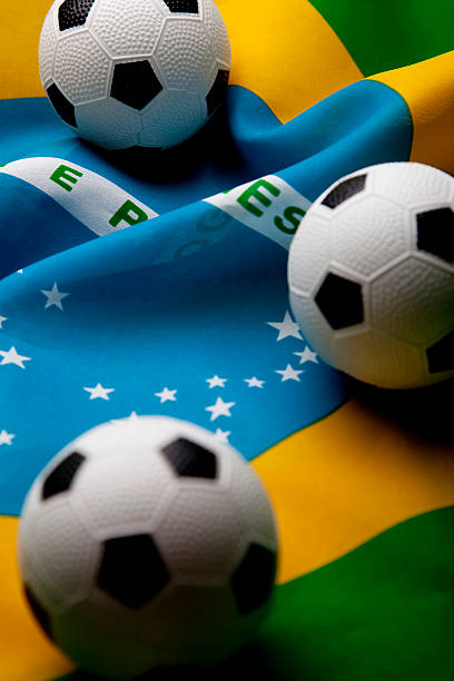 istock Brazilian flag with football 492199723